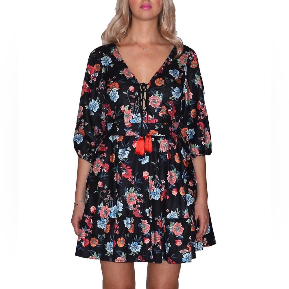 Anthropologie Kas New York Piper Lace Up Dress Sz L